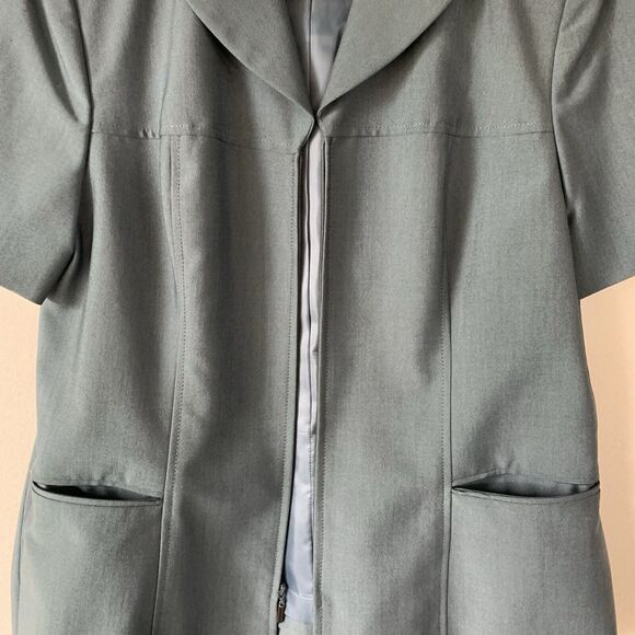 Kasper ASL 2 Piece Pants Suite 12 Short Sleeve Lined Office Career Corp Vintage - Picture 15 of 16